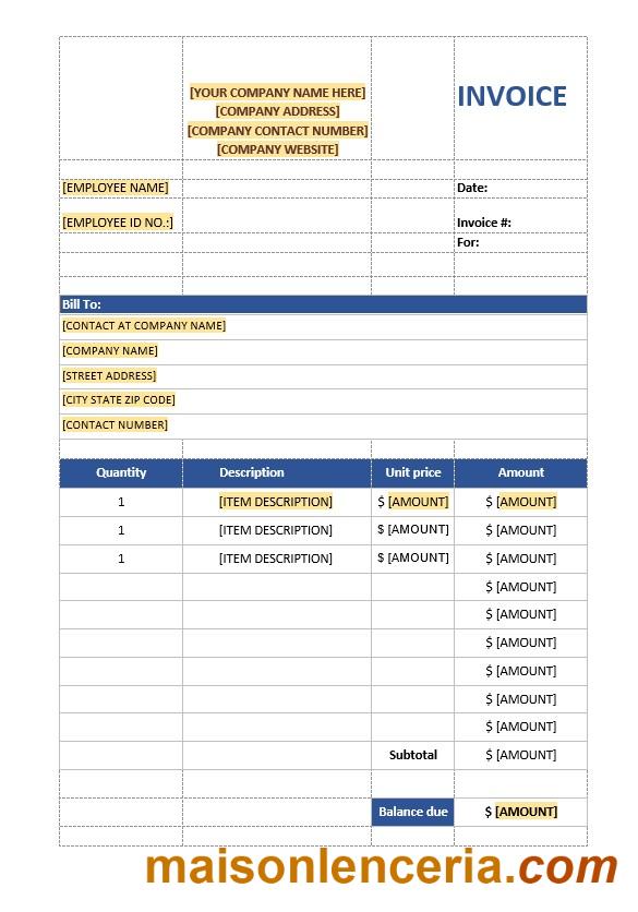 Szablon faktury sprzedaży w formatach Word i PDF